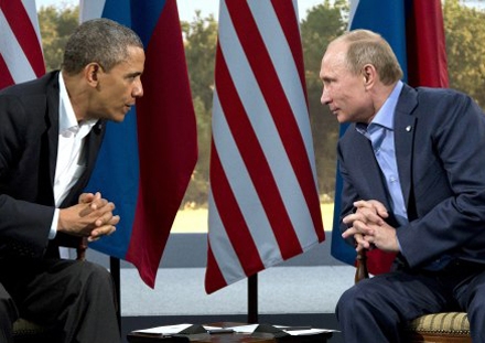 Daleko od rukovanja: Putin i Obama